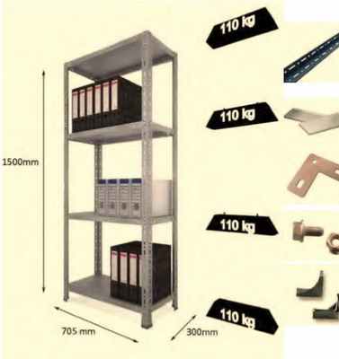 estanterias metalicas pintadas en gris